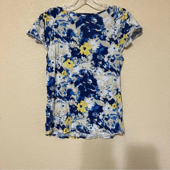 Style&Co Shirt Floral short sleeve top size Small - Picture 2 of 6